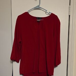 Sag Harbor Vibrant Red Blouse